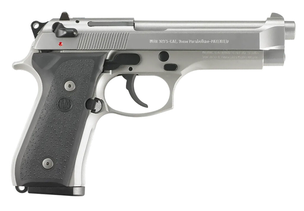 Beretta 92FS Inox, 9mm Luger Pistol, 4.9" Barrel, Satin Anodized, 10+1 Capacity