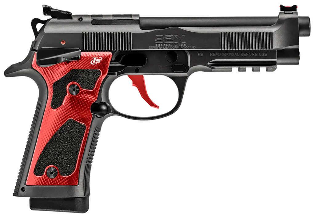 Beretta 92X PCO, 9mm Luger Pistol, 4.9" Barrel, Graphite Gray, Red Accents, Optics Ready, 18+1 Capacity