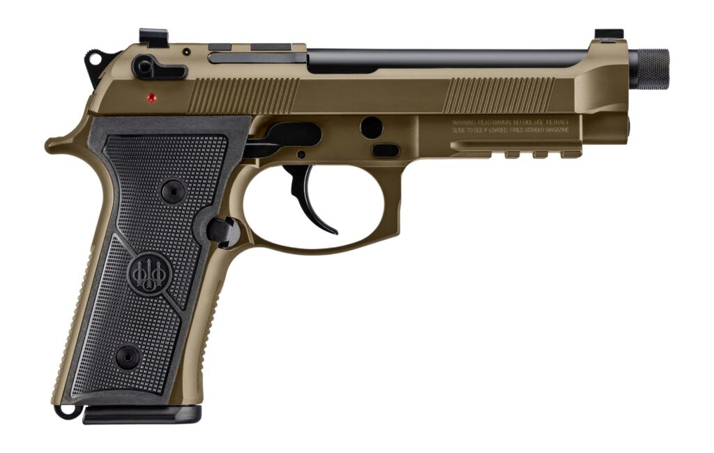 Beretta M9A4 Overlanding, 9mm Luger Pistol, 5.1" Threaded Barrel, Nomad Bronze Cerakote, Optics Ready, 10+1 Capacity