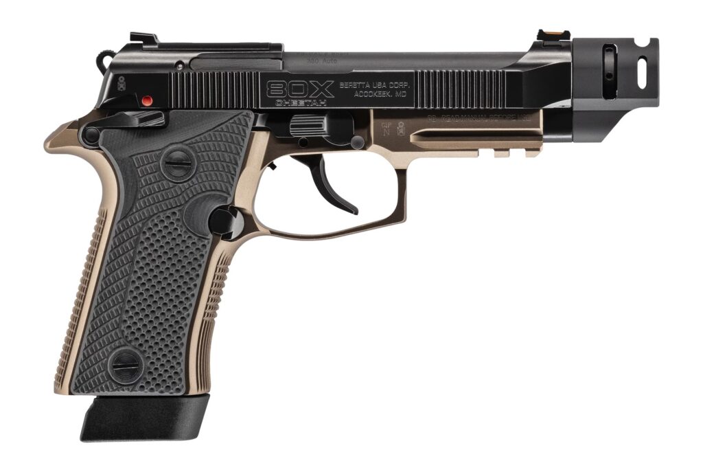Beretta 80X Cheetah Tactical Urban, .380 ACP Pistol, 4.4" Threaded Barrel, Bronze Frame/Black Slide, Optics Ready, 15+1 Capacity