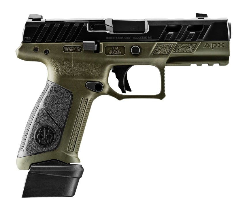 Beretta APX A1, 9mm Luger Pistol, 4.25" Barrel, OD Green, Optics Ready, 10+1 Capacity
