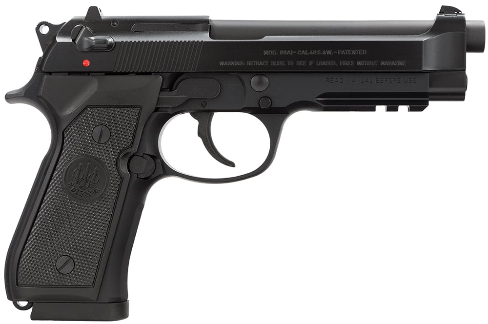 Beretta 96A1, .40 S&W Pistol, 4.9" Barrel, Black Bruniton, 12+1 Capacity